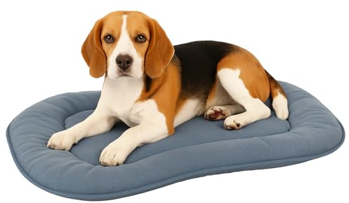 Flamingo Hundekissen - Katzenkissen - Hundekissen oval - Hundekissen mittelgroße Hunde 65 x 43,5 cm Hundekissen Firenze Dünn Oval Blau
