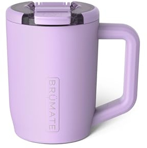 BrüMate Müv - 15oz 100% Leak Proof Insulated Coffee Mug with Handle & Lid - Stainless Steel Coffee Travel Mug - Double Walled Coffee Cup (Lavender)