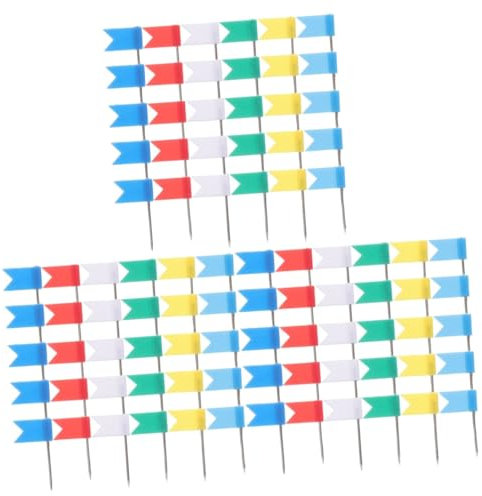 SHINEOFI 3 Sätze Reißzwecke Bürodeko Büro Dekoration Reißnagel Flaggen-nadeln Notizblöcke Stecknadeln Karte Drücken Stifte Für Flaggen-pin Stecknadel Für Platine Abs Colorful 100 Stück * 3