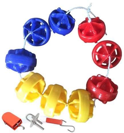 3.3ft-59.1ft Swimming Pool Safety Divider Rope, Pre-Assembled Buoy Line, Durable Pool Barrier for Inground & Above Ground Pools, Includes Essential Pool Accessories (Wire, 9m/29.5ft)