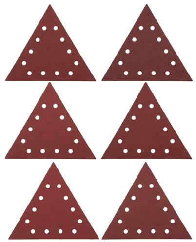 EMSea 30 piezas de papel de lija triangular grano 80 100 120 150 180 240 para lijadora seca DS210 DS930 lijadora de pared y techo, 290 mm