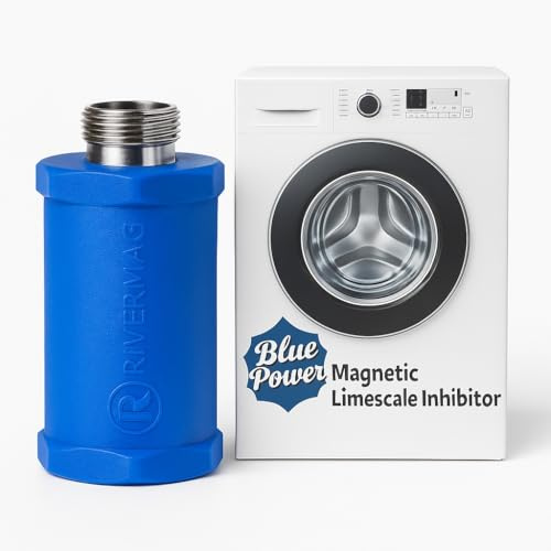Rivermag 3/4 BSP Magnetic Limescale Inhibitor – Helps Reduce Limescale Build-Up and Conditions Hard Water – for Washing Machines & Dishwashers – Fits to the Appliance Water Inlet Connection