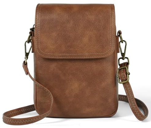 Fmeida Borsa a Tracolla per Telefono Donna | Elegante Borsetta in Pelle PU Vegan con Protezione RFID e 3 Tasche Carte | Cinturino Regolabile