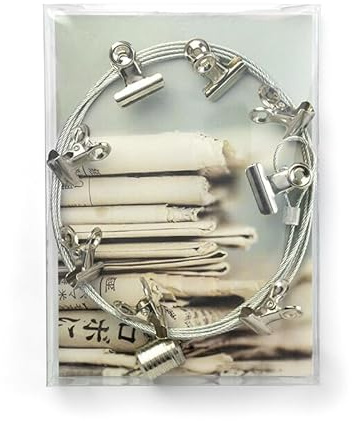 Kraftheld | Fotoseil 150cm mit 8 Deko-Magnete Clips | Clip-Magnete | Dekorative Fotoleine für Fotos, Bilder | bunte Magnet-Deko als Geschenk