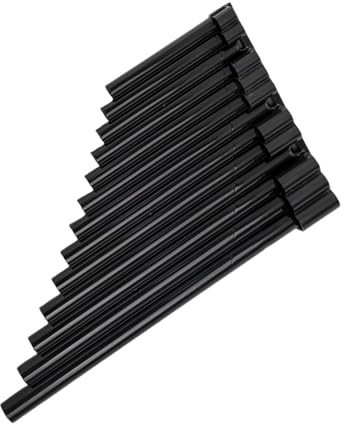 Panflöten Professionelles Performance Bass Panflöte Instrument in Schwarz