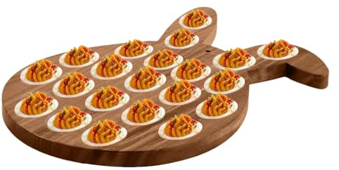 Genérico Bandeja de Huevos Rellenos de Pascua Simpática - Bandeja de Frutas de Conejito de 21 Agujeros - Plato festivo para postres | para Cocineros Caseros, Anfitriones, Familias, Blogueros