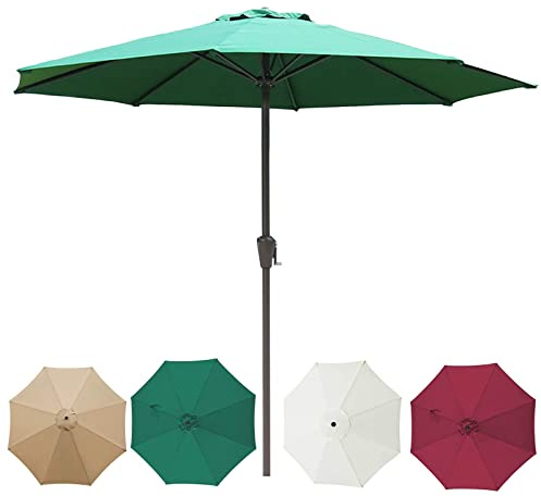 YSXXIAN Ombrellone da Giardino con manovella, 2,7 m o 3 m, per Esterni, Tavolo, Mercato, Protezione Solare, Ventilazione per terrazza, Balcone, Giardino, Bar.