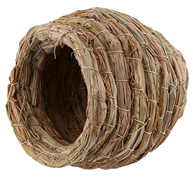 Casa per Criceti con Nido per Uccelli in Paglia Naturale, Ideale per Criceti, cincillà, Porcellini D'India, Che Fornisce Un Luogo Sicuro e Caldo per Dormire o Riprodursi, Adatta per Il Parco