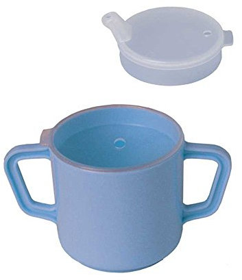 1 x Behrend Gobelet en plastique, Gobelet, Gobelet à Bec, 2 anses, couleurs assorties