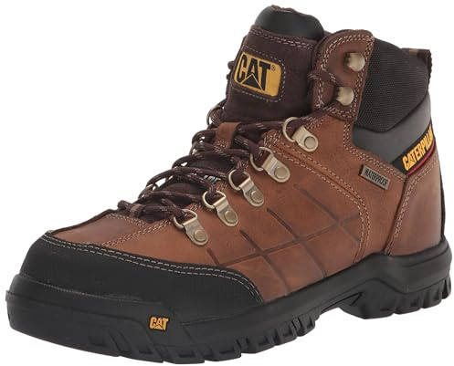 Cat Footwear Men's Threshold Waterproof Steel Toe, Real Brown, 9