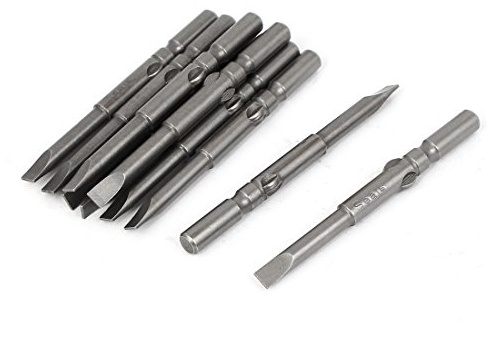 Aexit Tournevis fendus à tête plate 4mm, manche rond 4mm, 10pcs HS959511Q733782O