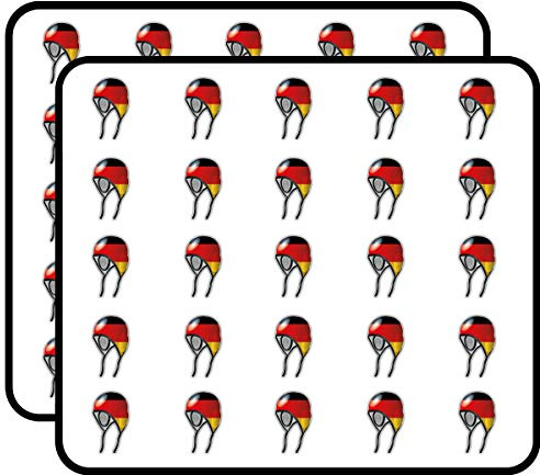 Germany Flag Water Polo Cap Decorative Scrapbooking Sticker Waterproof Vinyl Stickers for Water Bottle, Laptop & Phone Case – 50 Pack
