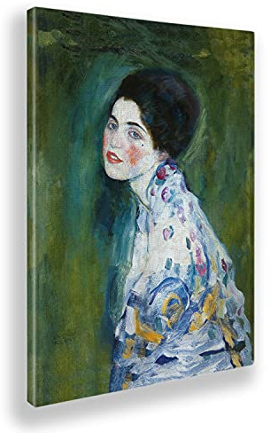Giallobus - Gemälde - Gustav Klimt - Porträt eines Mädchens - Leinwand mit Standardrahmen - 70x100 - Bereit zum Aufhängen - Moderne Gemälde für zu Hause