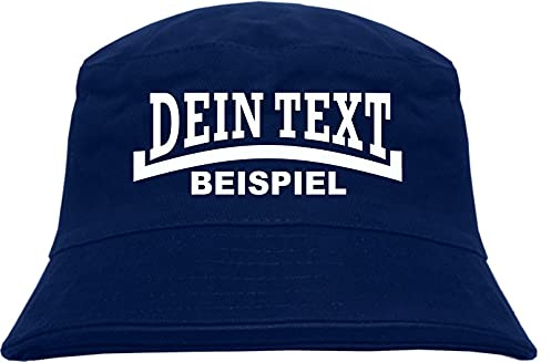 Individueller Fischerhut - Linie - Bucket Hat mit Wunschtext Bedruckt