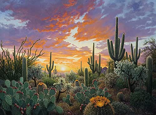 AQjept Puzzle 1000 Teile Pflanzen-Kaktus Puzzle für Erwachsene Geschicklichkeitsspiel für die GanzeFamilie 50x75cm(19.68x29.52 in)