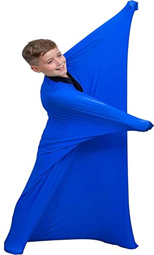 Stretchy Body Socks Ganzkörperpackung Dehnbare Körpersocken Jungen Mädchen Autismus Angstzuständen Körpersensorische Socke Sensorische Spielzeuge Geeignet for 3-18 Jahre Alt ( Color : Blauw , Size : S