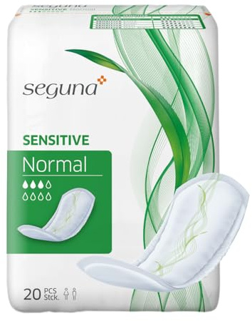 SEGUNA Sensitive Normal, Inkontinenzeinlagen für Frauen und Männer, Einlagen bei leichter Inkontinenz & Blasenschwäche (Beutel (20 Stück))