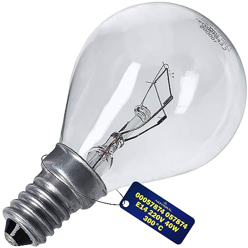 MONTERAL Ampoule E14 pour Four - 220V 40W 300°С - est en Forme de Sphère - avec le Code Original 00057874 057874 convient pour Bosch