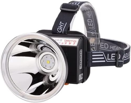 Linterna de cabeza Linterna frontal LED Linterna LED Carga de luz fuerte Pesca montada en la cabeza de largo alcance Batería de litio for exteriores Batería de larga duración Lámpara de minero Faros e
