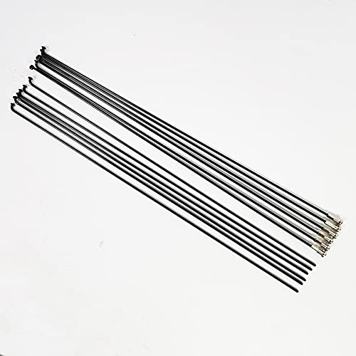 Fahrrad Speichen und Nippel 12 stücke 100-296mm Edelstahl Fahrradspeichen Fahrrad MTB-Rad Radius Strick Nadelspeichen Elektrische Fahrrad Kupfer Nippel Mit Speichen Nippel ( Color : 286MM 12PCS )