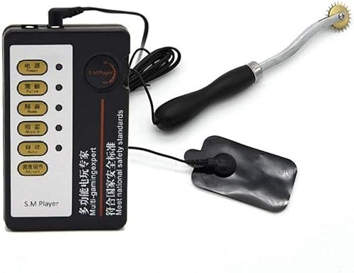 Hrekssi Elektrische Set Mit Rad Und Patch/Pad Elektrosex Elektrostimulation Reizstromgeräte Stimulation Folter SM Elektrische Extrem Sexspielzeug für Frauen Männer Paare