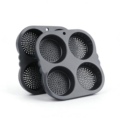 Molde para Panecillos con Cuatro Tazas, Mini Panecillos para Hamburguesas Hechos de Material de Silicona Apto para ébano, Hamburguesas con Revestimiento Antiadherente