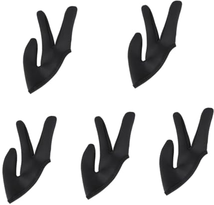 GLEAVI 5 Stück Hitzebeständige Handschuhe Für Das Haarstyling Drei-finger-abdeckung Friseur-fingerhandschuh Langlebig Einheitsgröße