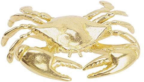 PRETYZOOM Krabbenverzierung Feng-Shui-Ornament Aquarium-Ornamente Wohnkultur Vintage- Kunsthandwerk aus Messing Desktop- Krabbenform schmücken Statue