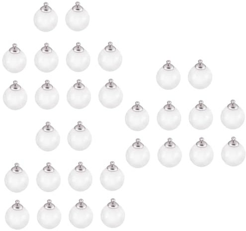 STOBOK 30 Stk Hohlkugel-Anhänger Kugel Charm-Anhänger Charm-Halskette christmas tree ornaments wrihnachtsbaumschmuck Mini-Schmuckanhänger Weihnachtsanhänger für die Schmuckherstellung