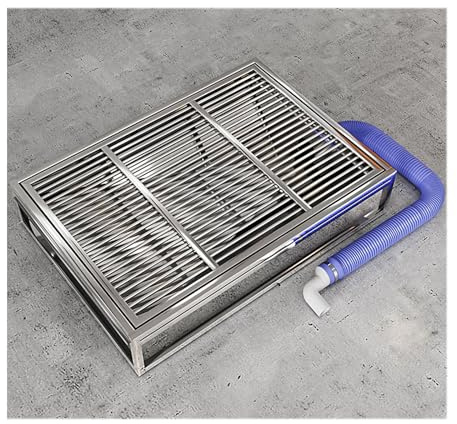 NJDQFA Edelstahl Hundeklo Für Zuhause,Welpentoilette Trainingsunterlage,Hundetoilette Einfaches Waschen Mit Tablett,95 * 60cm
