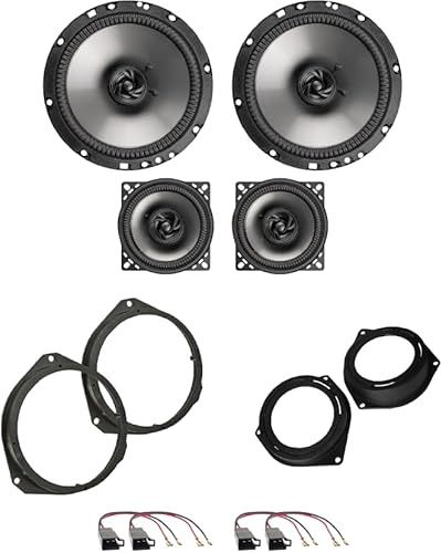 IPNOSIS Kit 4 Casse AXTON AE165 + AE100 per Fiat Punto (188)/Grande Punto (199)/ EVO con 2 Supporti Anteriori, 2 Supporti Posteriori e 4 Connettori