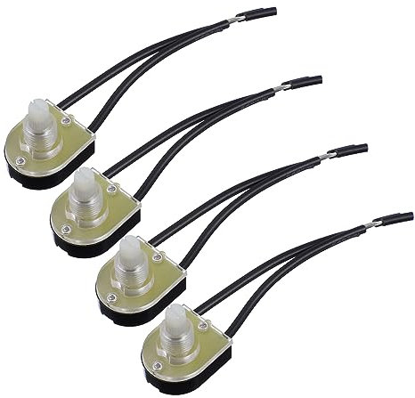 Uonlytech 4pcs Rotary Switch Silver Lamp Control for Wall Lamp Lighting Equipment Parts Useful Ceiling Light Knob Switch Light