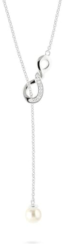 JETTE Damen-Kette 925er Silber, recycelt Perlmutt One Size, Silber 32029970