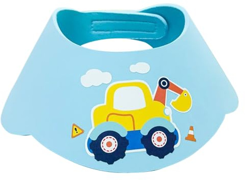 Cuffia da doccia per bambini, impermeabile, protezione per occhi e orecchie, protezione regolabile per il risciacquo delle orecchie