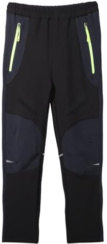 SUKUTU Pantaloni Outdoor per Bambini con Fodera in Pile Pantaloni da Alpinismo da Trekking Ragazze Ragazzi Impermeabili e Pesanti Autunno e Inverno