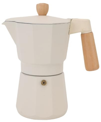 BSTCAR Moka Express 300ML Stove Coffee Kettles 6 Cups Percolator Wooden Handle Coffee Shop Coffee Shop for Outdoor Office