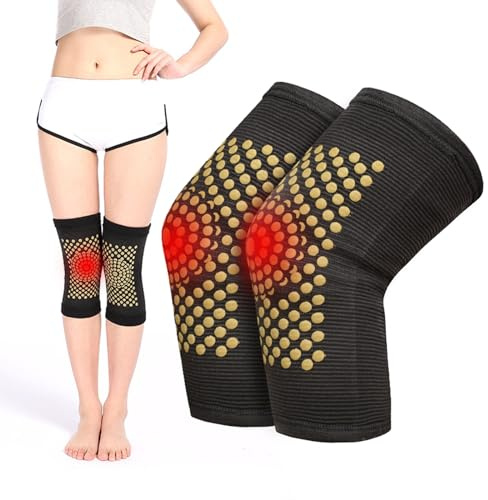 TUKNN Wärme Knieschoner, Selbsterhitzende Kniebandagen Warme, Selbsterwärmende Kniebandage, Kniewärmer für Männer Frauen, Warme Knieschützer
