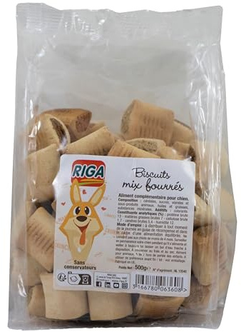 Riga - Biscotti mix ripieni – dolcetti croccanti e gustosi, a basso contenuto di grassi – 500 g