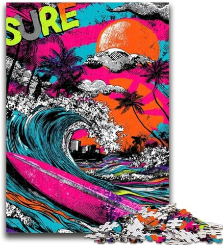 Puzzle für Teenager, 1000 Teile, Surf-Graffiti, Spielzeug, Lernspiele, Stressabbau, tolle Geschenke und Spielzeuge, 26x38cm