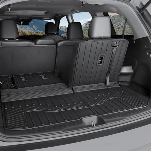 Houclemic Cargo Mat Backrest Mat for 2016-2022 Honda Pilot 8 Passengers (No Elite Models), All Weather TPE Car Liner Car Mat for 2022 Honda Pilot Accessories