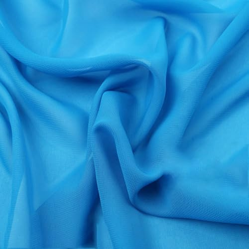 Vayliro 5m Tessuto Chiffon Larghezza 150 cm Tessuto Georgette Chiffon Meterware Stoffa per Decorazioni Stoffa per Abbigliamento Stoffa da Cucire Stoffa per Costumi per Fai da Te Abbigliamento Tenda