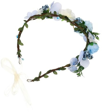 PRETYZOOM Eleganter Blumenkopfschmuck Haarkranz aus Seide und Gauze für Abschlussfeier Saison als Stilvolles Festival Party Accessoire und Fotorequisite