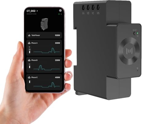 Marstek Venus A CT002 3-Phasen Intelligenter Zähler: Smarter Meter für Drei- oder Einphasenanlagen, 0% MwSt, Unterstützt WLAN, Bluetooth, Photovoltaikbereit, Schnelle Anpassung, Spart Stromkosten