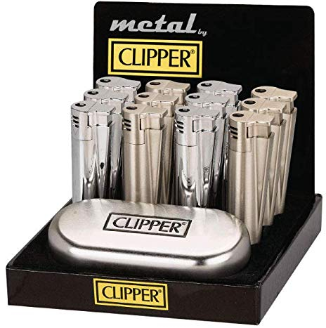 Sale! Clipper Jet Flamme Metall Silber Matt Sturm Feuerzeug Edel in Geschenkbox