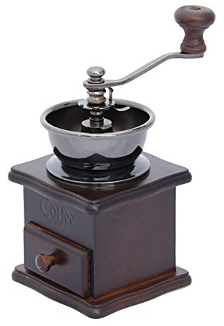 WangLx grinder Kaffeemühle Retro Massivholz Edelstahlkern Pfeffermühle tragbar Manuell Kaffeemaschine Küchen-Catering-Gewürz-Gadget, Brown