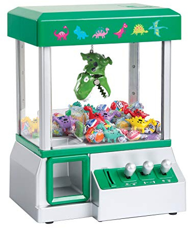 Claw Machine - Arcade Mini Toy Grabber Machine for Kids - Candy Machine- Retro Carnvial Music & Flashing Lights- Best Birthday Gift Game. Use Gumballs, Candy, Toys, or Small Prizes (Green)