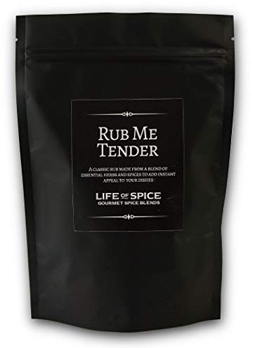 Life of Spice Rub Me Tender BBQ Rub | All Purpose Spice Rub for Meat, Fish and Veg | Large Pack (175g) with Recipe Card | Paprika, Thyme, Black Pepper and Bay Leaves | Tasty Chilli Free Barbecue Rub