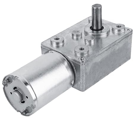 Fafeicy Getriebemotor DC 12V Schneckengetriebemotor mit Drehmoment CW/CCW Drehzahlminderungsmotor Wendbarer Elektromotor (20RPM)