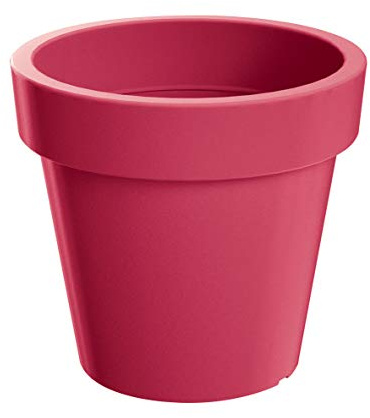 Erhard-Trading Valencia - Vaso per piante in plastica, diametro 13 cm, colore: lampone