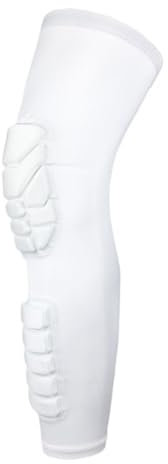 RUVOO Rodilleras Voleibol Rodilleras Gym Rodillera for Pantorrilla, Rodillera Deportiva de compresión Acolchada, Protector de Almohadilla de Soporte Rodilleras Balonmano(White,XL)